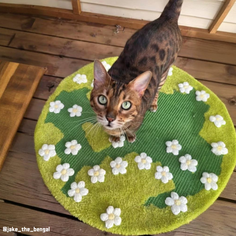 3 In 1 Sisal Daisy Scratcher Mat In 31 inch