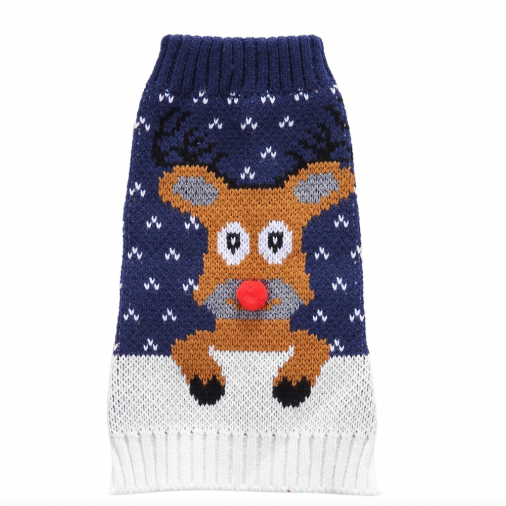 Navy Reindeer Sweater