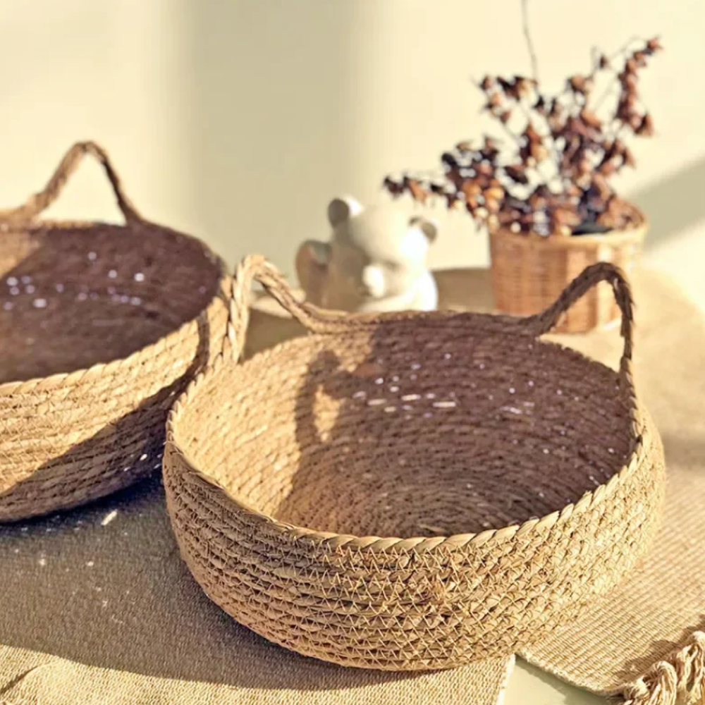 Handcrafted Basket With Cushion