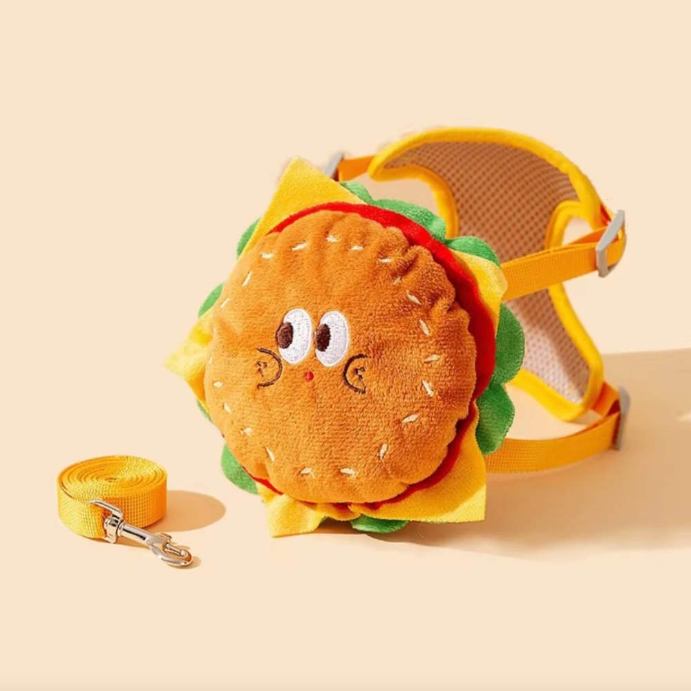 Burger Backpack Vest With 120cm Leash