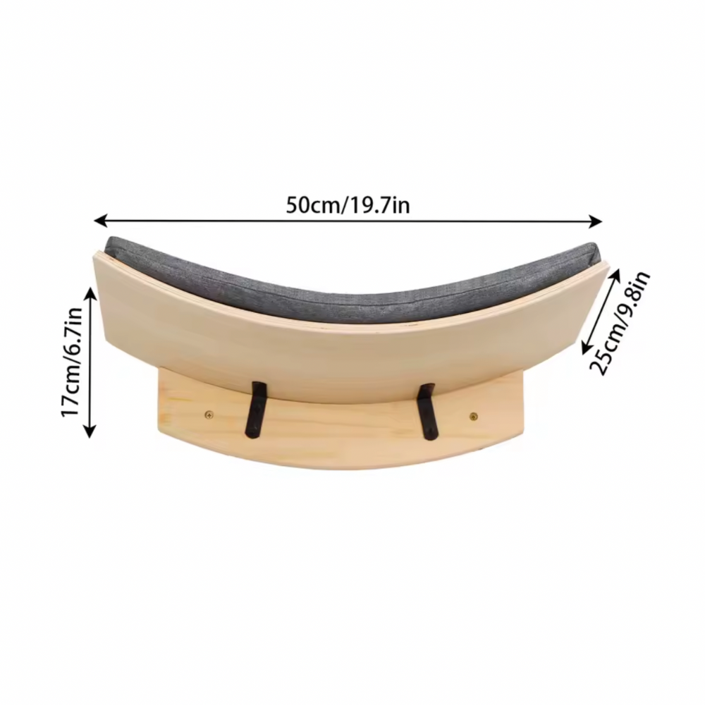 Curved Cat Climbing Shelves