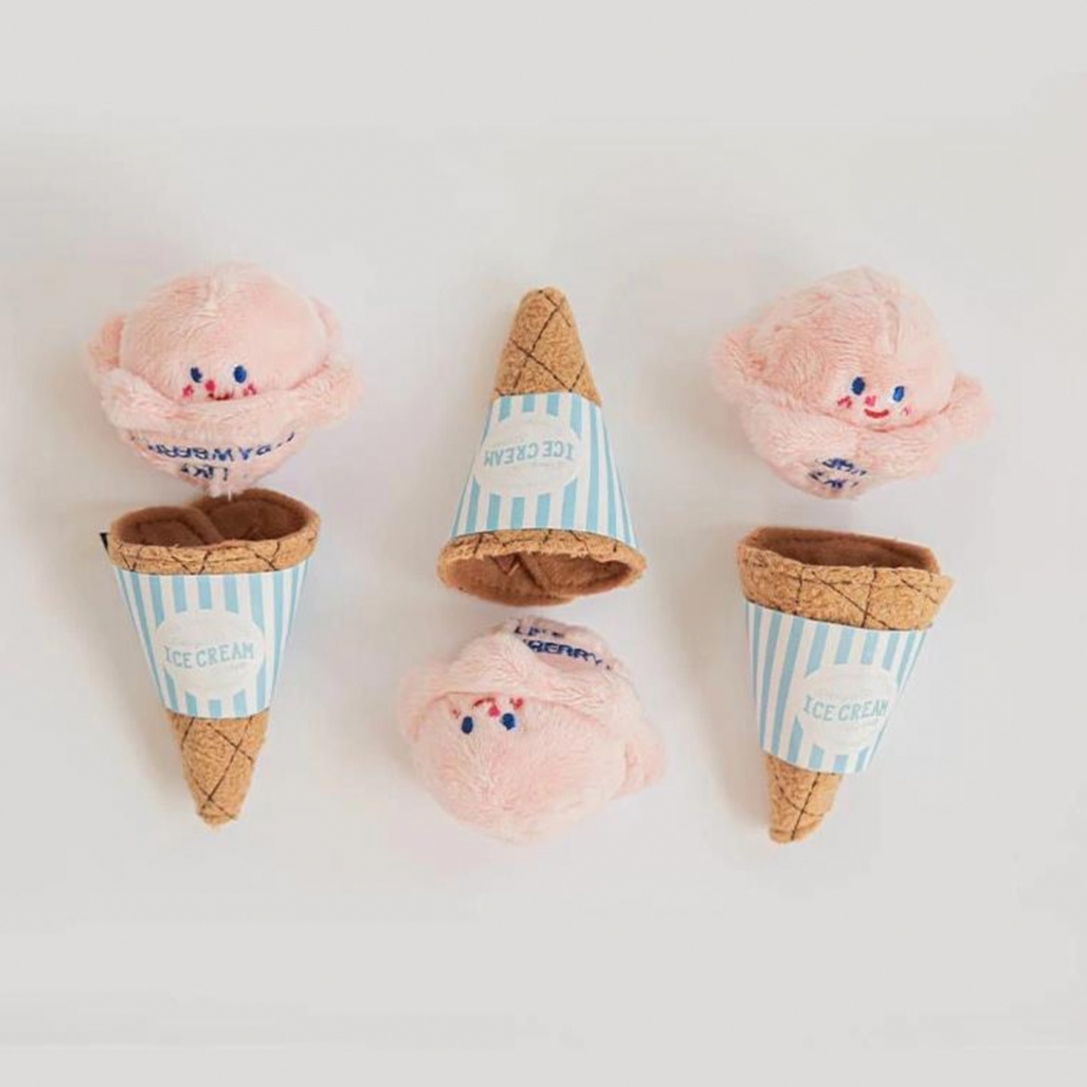 Ice Cream Squeaky Plush Toy