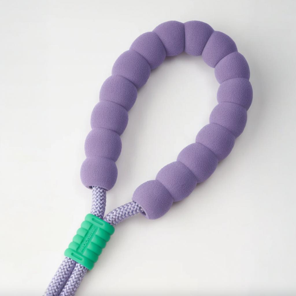 Purple Leash With Foam Handle