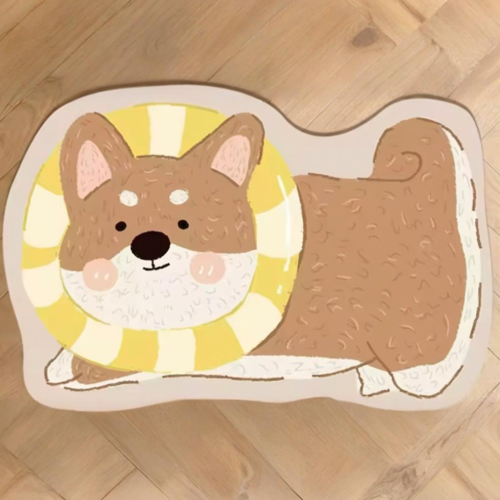 Quick-dry Bowl Mat Shiba
