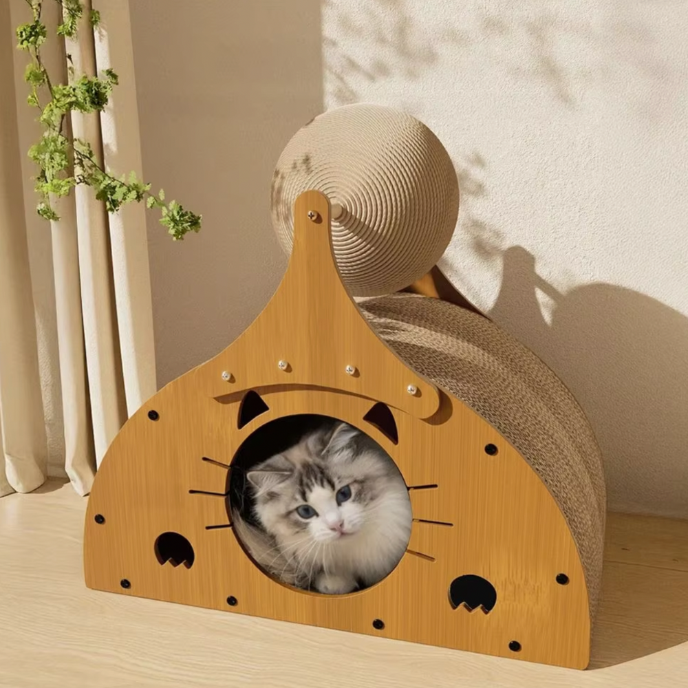 3 in 1 Cat Cave With Sisal Ball