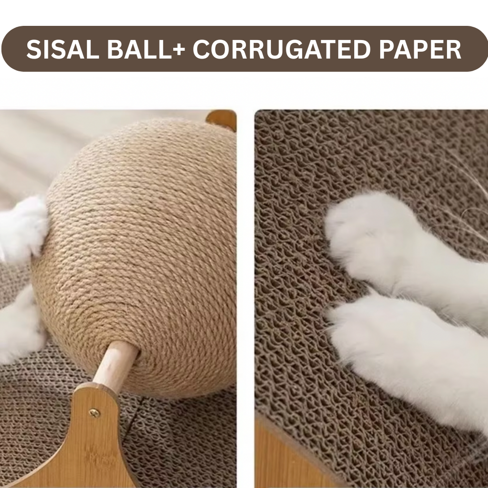 3 in 1 Cat Cave With Sisal Ball