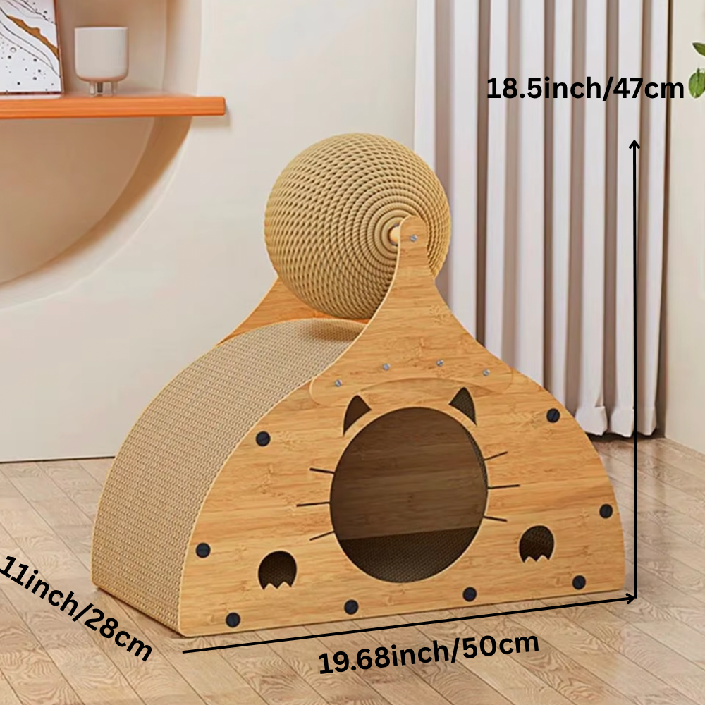 3 in 1 Cat Cave With Sisal Ball