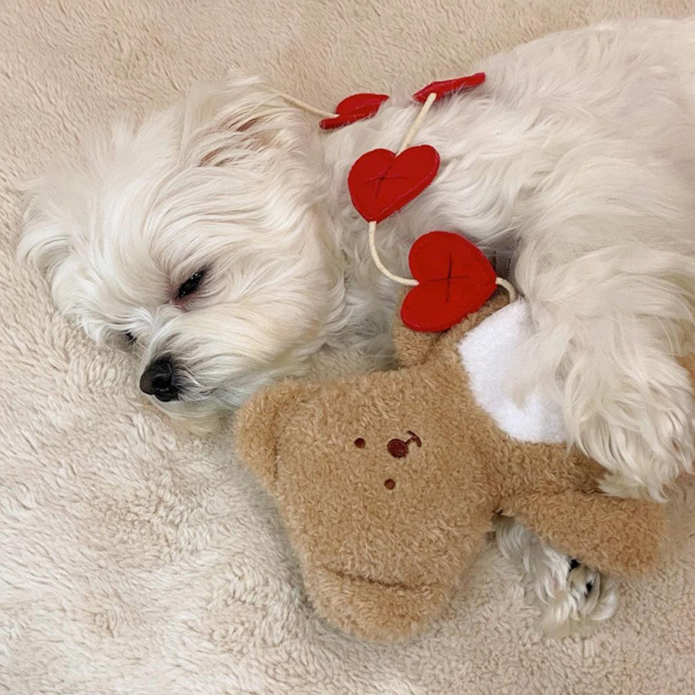 Teddy Bear Plush Toy With Hearts