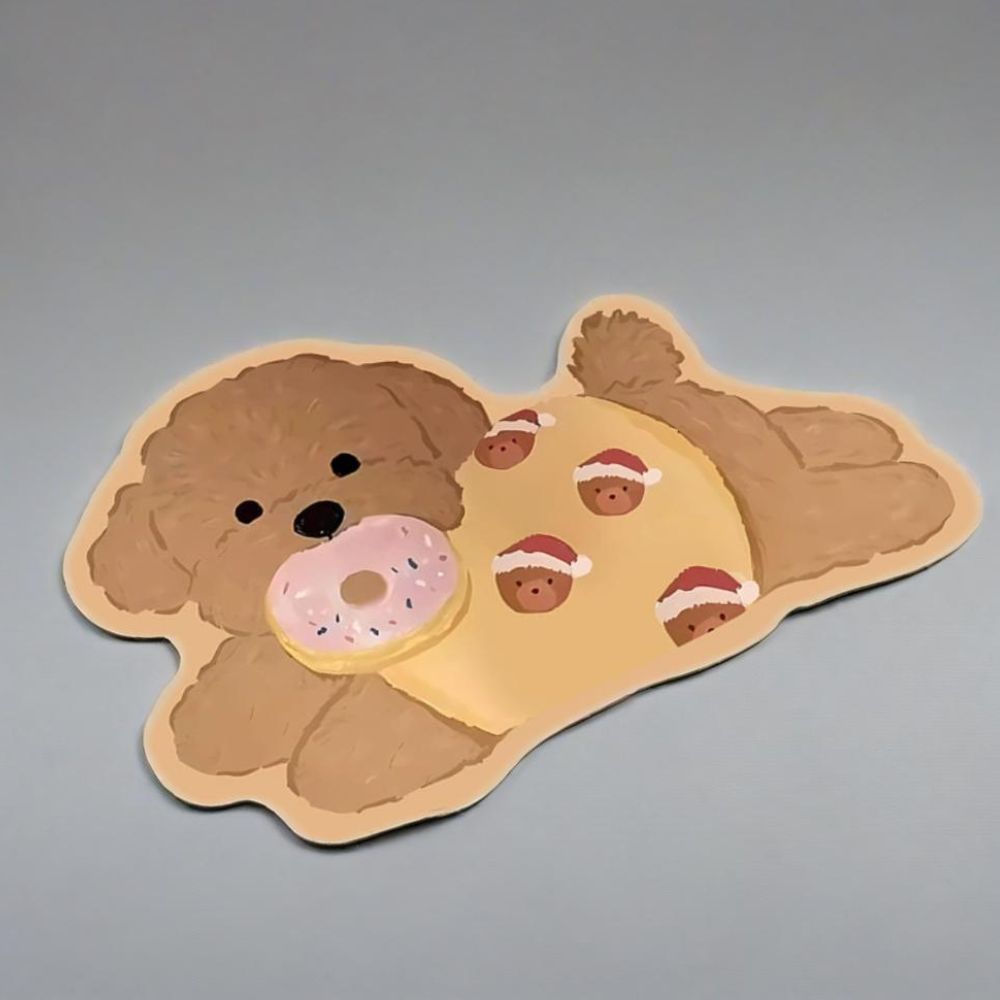 Bowl Mat Teddy Shaped with Doughnut