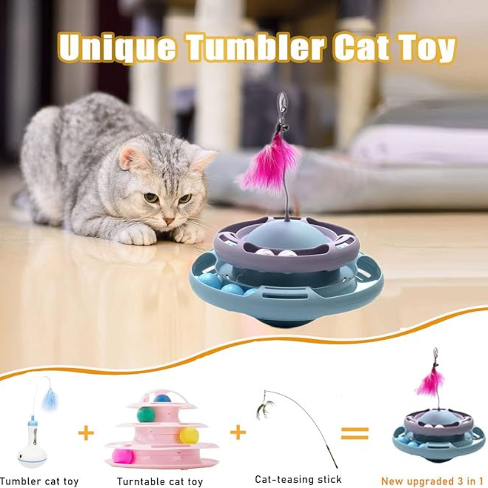 Tumbler Cats Toy Roller 2 Tracks